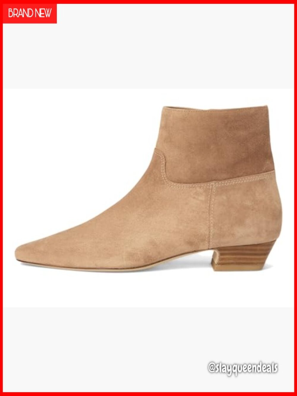 Leather Zip Booties Ankle Boots Heeled - Picture 4 of 7